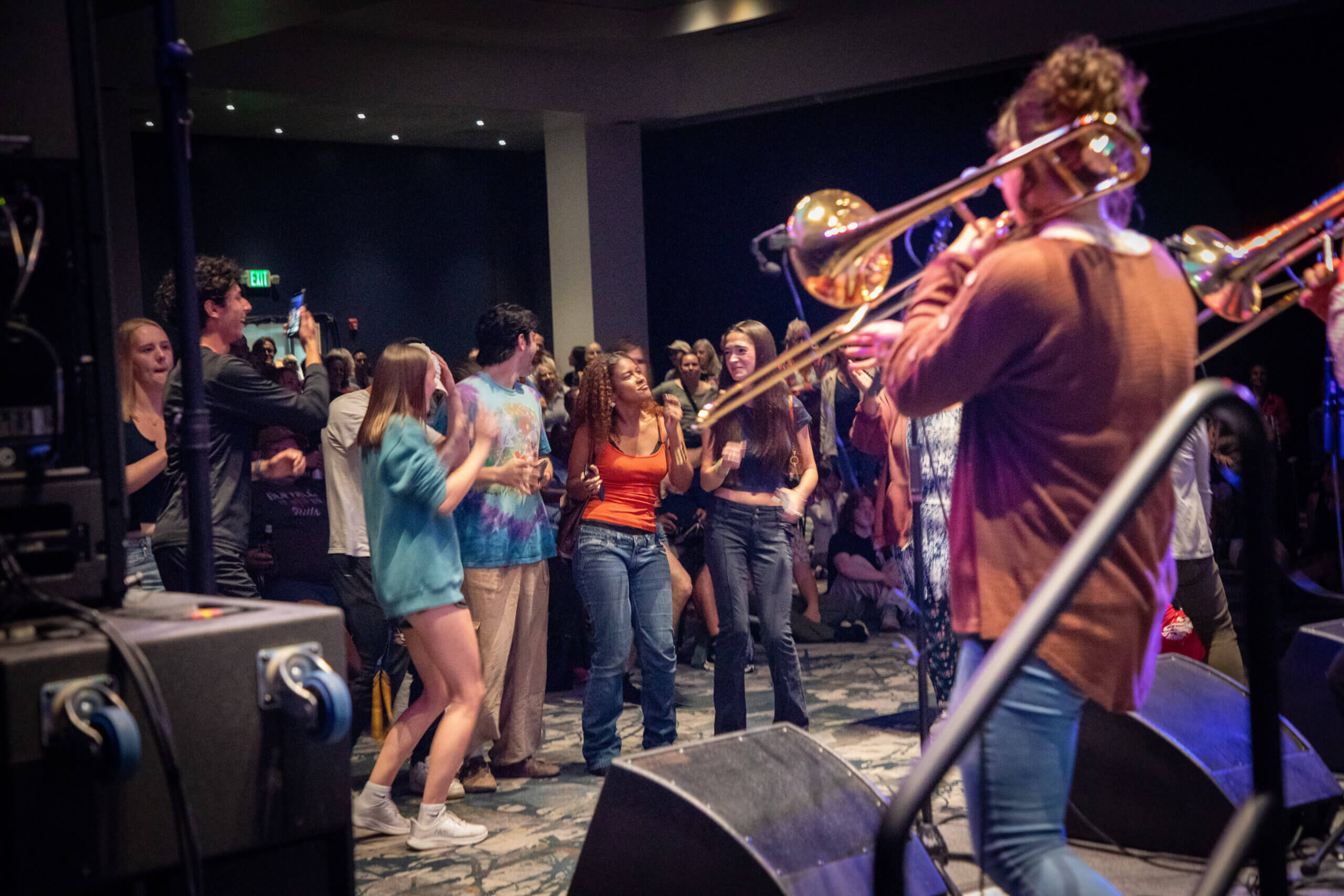 Stage view with Commons crowd