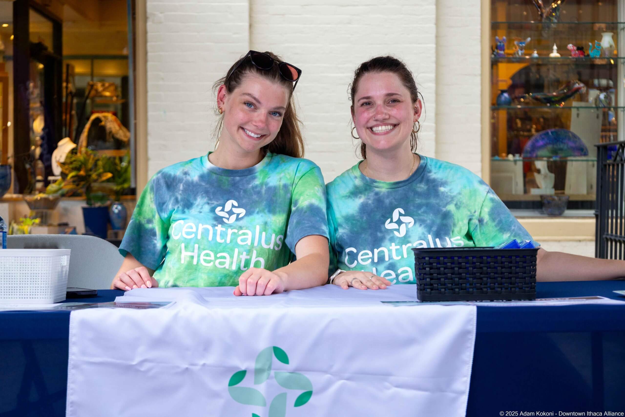 Sponsor team tabling at a Downtown Ithaca event