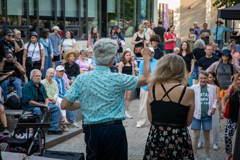 Landscape concert photo from Downtown Ithaca