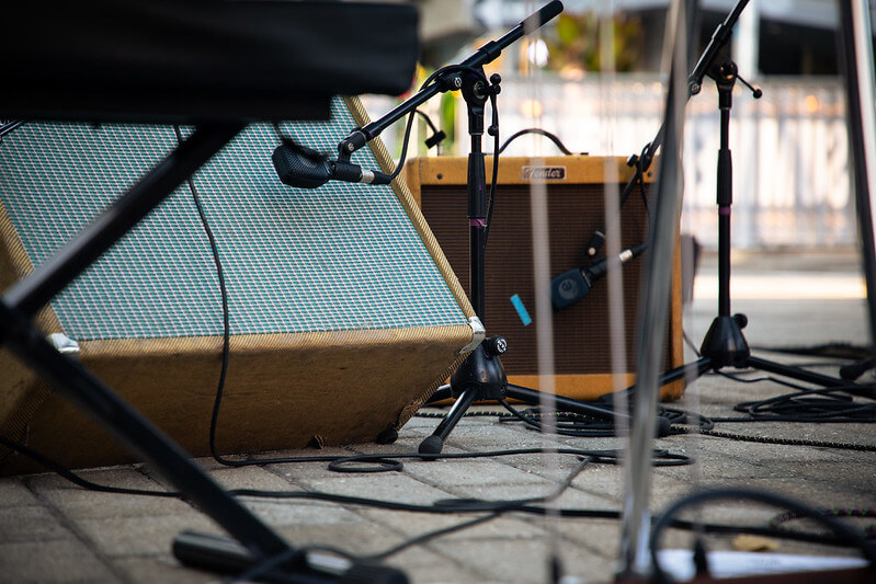 Landscape photo of live music downtown