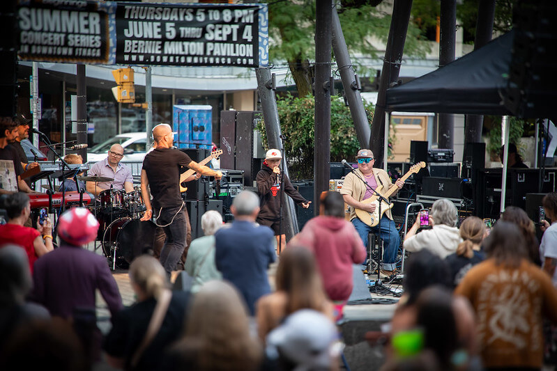 Musicians performing live at the Summer Concert Series