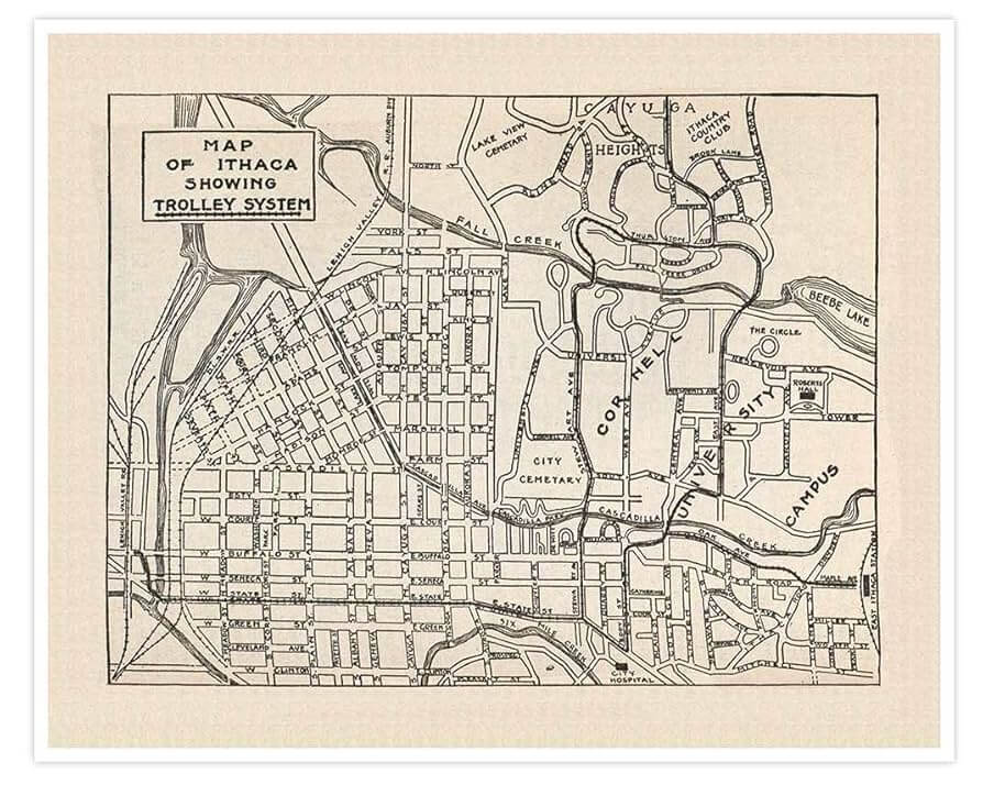 Downtown Ithaca map preview