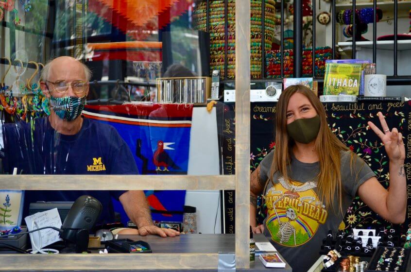 Curt Bayer and Bethany Baker at One World Market