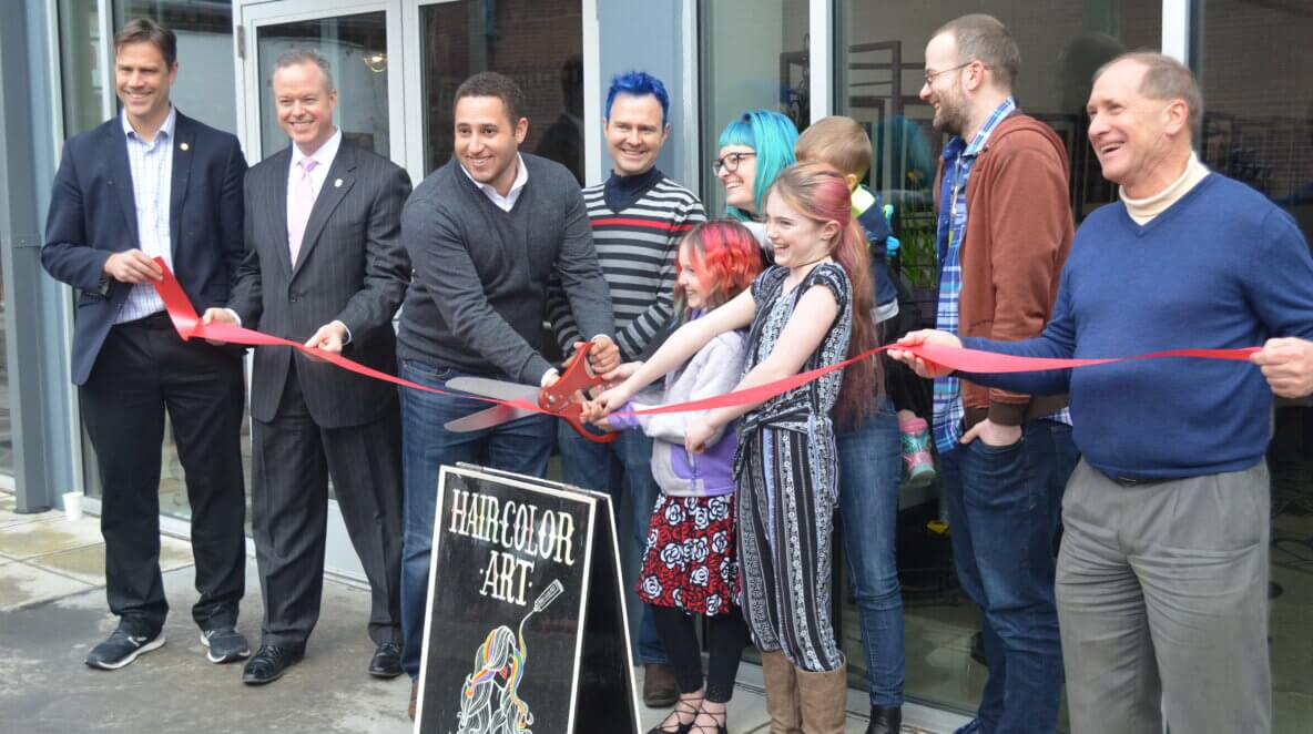 Copy of Hair Color Art Ribbon Cutting
