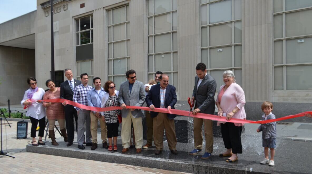 Copy of fountain ribbon cutting group 2