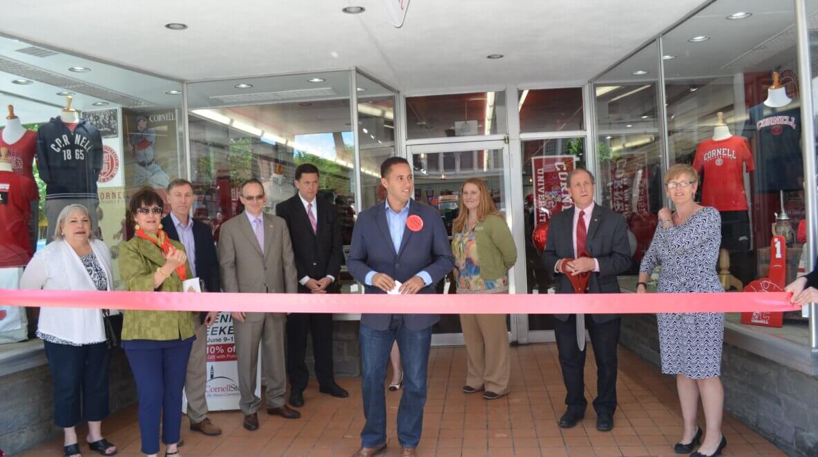 Cornell Store ribbon cutting
