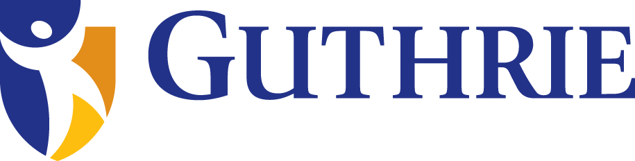 Guthrie medical logo in yellow and purple colors