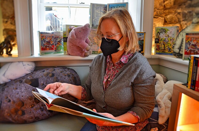 A person reading a book