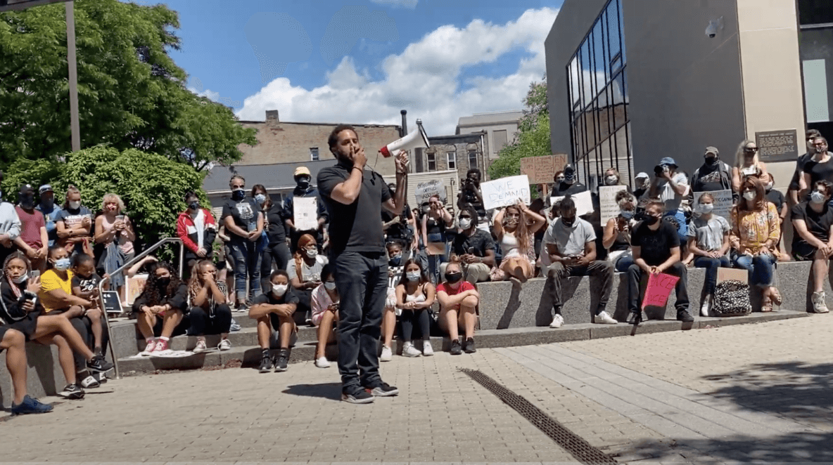 Mayor Myrick justice rally
