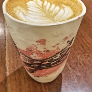 Handcrafted mug at Nothing Nowhere cafe