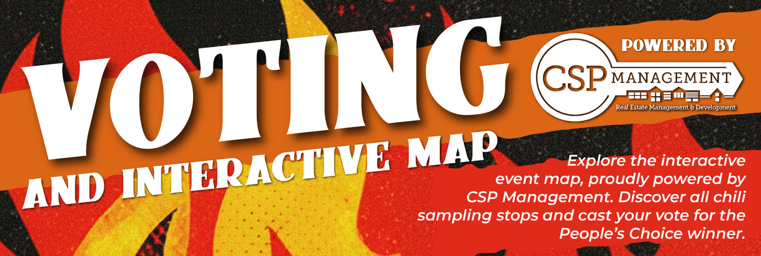 Voting and interactive map banner. Click to open the interactive Chili trail.